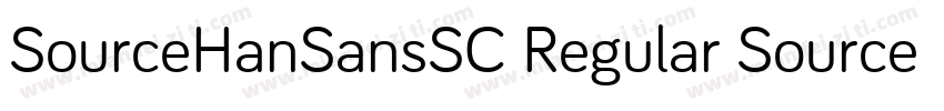 SourceHanSansSC Regular SourceHanSa字体转换